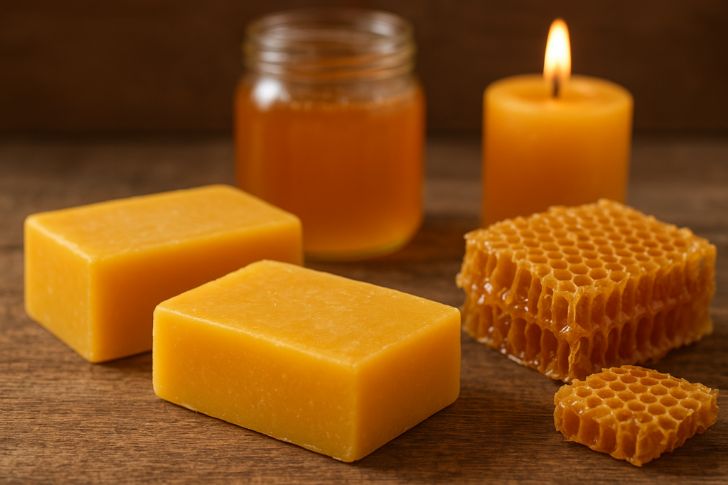 DIY beeswax wraps on a kitchen table